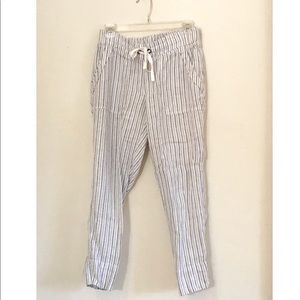 Herringbone Stripe Linen Pants